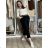 Nohavice dlhé s opaskom manžestrové  dámske SIMONA (XS/S/M ONE SIZE) IMPOZ25LV-25480
