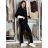 Mikina oversize na zips s kapucňou dlhý rukáv dámska WRITE  (M/L/XL ONE SIZE) TALIANSKA MÓDA IMPOZ25JSD-16583/DU M/L/XL biela