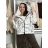 Mikina oversize na zips s kapucňou dlhý rukáv dámska WRITE  (M/L/XL ONE SIZE) TALIANSKA MÓDA IMPOZ25JSD-16583/DU M/L/XL biela