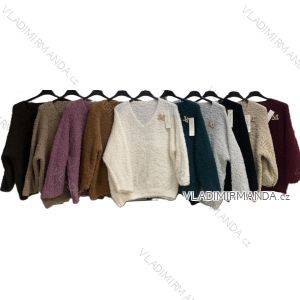 Svetr teplý dlouhý rukáv dámský nadrozměr (54/56/58 ONE SIZE) ITALSKÁ MÓDA IMC25458
