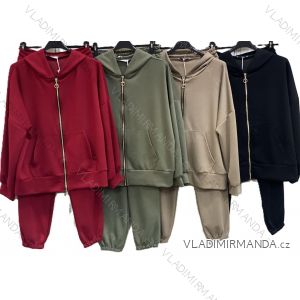 Súprava tepláková mikina dlhý rukáv a tepláky dámske (S/M/L ONE SIZE) TALIANSKA MÓDA IMC25505