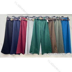 Nohavice elegantné s opaskom dámske nadrozmer (44/46/48 ONE SIZE) TALIANSKA MÓDA IM425718