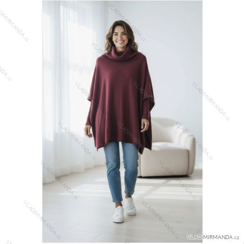 Sveter teplý dlhý rukáv dámsky nadrozměr (54/56/58 ONE SIZE) TALIANSKA MÓDA IMD25296