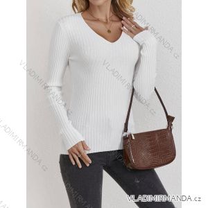 Sveter řádkový tenký dlhý rukáv dámsky (S / M / L ONE SIZE) TALIANSKÁ MÓDA IMD25298