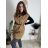 Vesta s opaskom bez rukávu dámska KLARA (M/L/XL ONE SIZE) TALIANSKA MODA IMWKA251112/DUR M/L/XL šedá