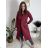 Kabát dlhý slabý s opaskom dlhý rukáv dámsky (S/M/L ONE SIZE) TALIANSKA MÓDA IMWKK252579