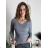 Sveter úpletový tenký dlhý rukáv dámsky  FREA (S/M/L ONE SIZE) TALIANSKA MÓDA IMD25150/DR hnědá camel S/M/L