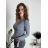 Sveter úpletový tenký dlhý rukáv dámsky  FREA (S/M/L ONE SIZE) TALIANSKA MÓDA IMD25150/DR hnědá camel S/M/L