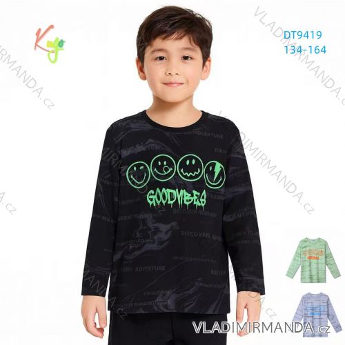 Tričko dlhý rukáv dorast chlapčenské (134-164) KUGO DT9419