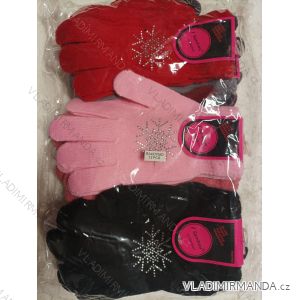 Rukavice prstové dorast dievčenské a dámske (one size) Sandru SAN21R249FMD