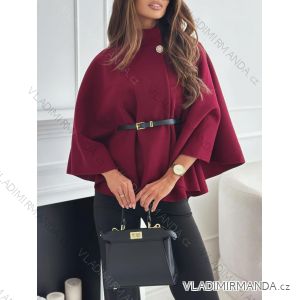 Kabát s opaskom dlhý rukáv dámsky nadrozmer (52/54 ONE SIZE) TALIANSKA MÓDA IMD24359/DU