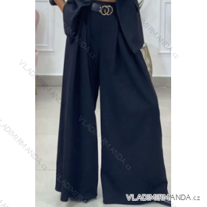 Nohavice elegantné s opaskom dlhé dámske (S/M/L ONE SIZE) TALIANSKA MÓDA IMPLI253397