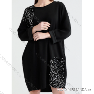 Šaty dlhý rukáv dámske (S/M/L ONE SIZE) TALIANSKA MÓDA IMPLI2507420