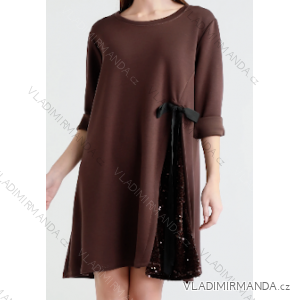 Šaty dlhý rukáv dámske (S/M/L ONE SIZE) TALIANSKA MÓDA IMPLI2507350