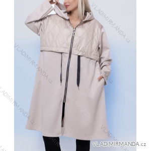 Bunda slabá s kapucňou na zips dlhý rukáv dámska (S/M/L ONE SIZE) TALIANSKA MÓDA IMPLI2550874