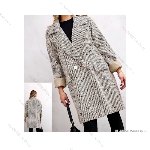 Kabát dlhý rukáv dámsky (S/M/L ONE SIZE) TALIANSKA MÓDA IMPLI2516424
