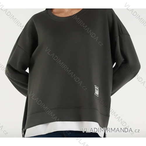 Mikina oversize dlhý rukáv dámska (S/M/L ONE SIZE) TALIANSKA MÓDA IMPLI2507219
