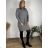 Šaty úpletové teplé s rolákom dlhý rukáv dámske JANE(M/L/XL ONE SIZE) TALIANSKA MÓDA IM425646/DUR M/L/XL béžová