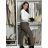 Nohavice strečové stláčače zateplené dlhé dámske PANTALONE (S/M/L ONE SIZE) TALIANSKA MÓDA IMPOZ25OL-5591/DUR S/M/L béžová