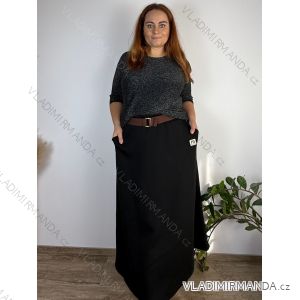 Sukňa dlhá s opaskom dámska nadrozměr VIVIEN (46/48/50 ONE SIZE) TALIANSKA MÓDA IMSM251162