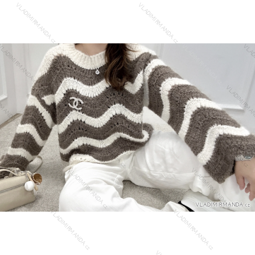 Sveter dlhý rukáv dámsky (S/M/L ONE SIZE) TALIANSKA MÓDA IMPLI2551162