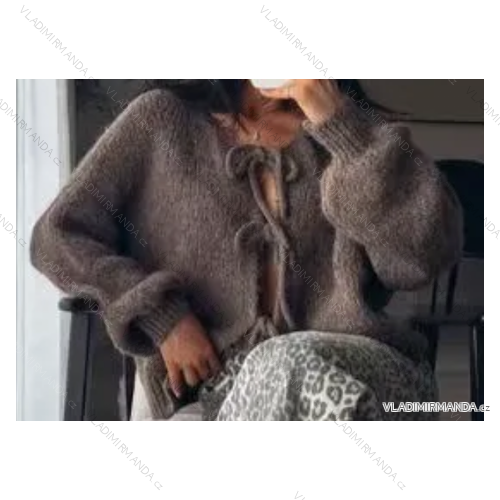 Sveter pletený dlhý rukáv dámsky (S/M/L ONE SIZE) TALIANSKA MÓDA IMPLI2530730