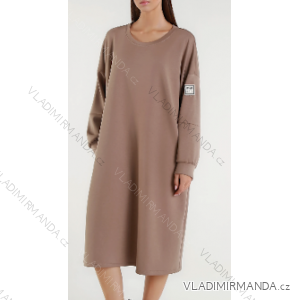 Šaty oversize mikinové dlhý rukáv dámske (S/M/L ONE SIZE) TALIANSKA MÓDA IMPLI2507260