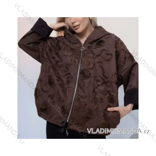 Bunda s kapucňou dlhý rukáv dámska (S/M/L ONE SIZE) TALIANSKA MÓDA IMPLI2551137