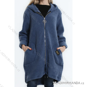 Mikina oversize predĺžená na zips dlhý rukáv dámska (S/M/L ONE SIZE) TALIANSKA MÓDA IMPLI2502820