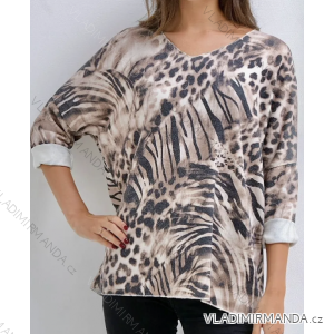 Tunika 3/4 dlhý rukáv dámska (S/M/L ONE SIZE) TALIANSKA MÓDA IMPLI2595378