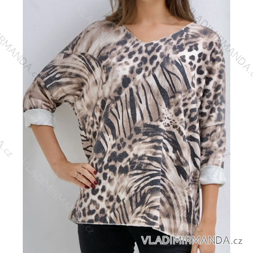 Tunika 3/4 dlhý rukáv dámska (S/M/L ONE SIZE) TALIANSKA MÓDA IMPLI2595378