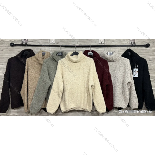 Sveter pletený s rolákom dlhý rukáv dámsky (S/M/L ONE SIZE) IMPOZ25YNK-83984