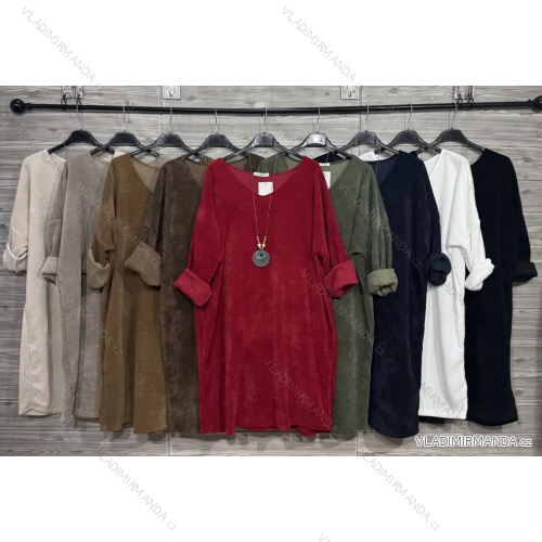 Šaty teplé dlhý rukáv dámske (S/M/L ONE SIZE) IMPOZ25LW-91106