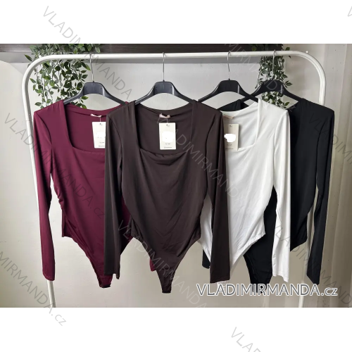 Body elegantný dlhý rukáv dámske (S/M/L ONE SIZE) TALIANSKA MÓDA IMPLP2575265065