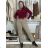 Nohavice elegantné s opaskom dámske BELLA (S/M/L ONE SIZE) TALIANSKA MÓDA IMD25251/DUR S/M/L béžová