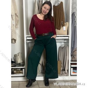 Nohavice elegantné s opaskom dámske BEATA (S/M/L ONE SIZE) TALIANSKA MÓDA IM425718