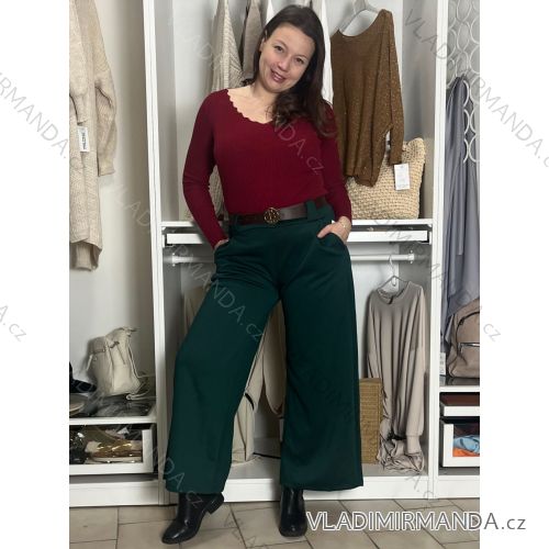 Nohavice elegantné s opaskom dámske BEATA (S/M/L ONE SIZE) TALIANSKA MÓDA IM425718