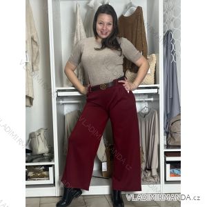 Nohavice elegantné s opaskom dámske BEATA (S/M/L ONE SIZE) TALIANSKA MÓDA IM425718/DUR