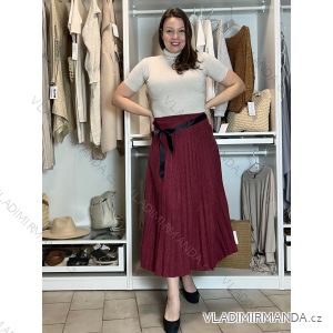 Sukňa dlhá skladaná s opaskom dámska SKILER (S/M/L ONE SIZE) TALIANSKA MÓDA IMC25333