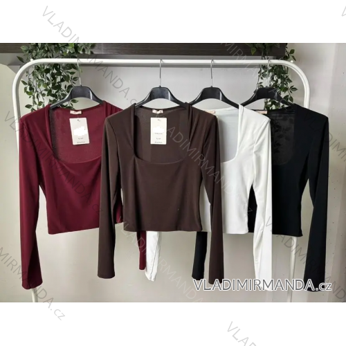 Tričko dlhý rukáv dámske (S/M/L ONE SIZE) TALIANSKA MÓDA IMPLP2576010058