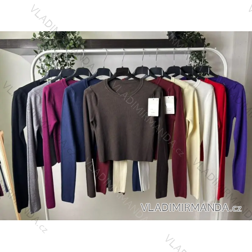 Tričko krátke dlhý rukáv dámske (S/M/L ONE SIZE) TALIANSKA MÓDA IMPLP2523190060