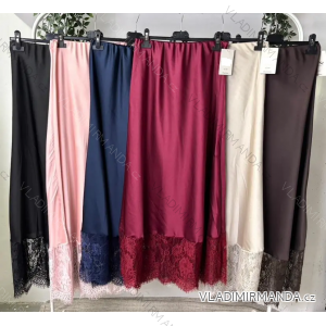 Sukně dlouhá saténová dámská (S/M/L ONE SIZE) ITALSKÁ MÓDA IMPLP2572650090
