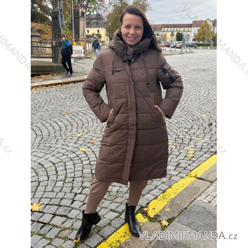 Kabát bunda zimný nadrozmer dámsky (M-3XL) SKORP PMW25TM-2506/DUR L hnedá
