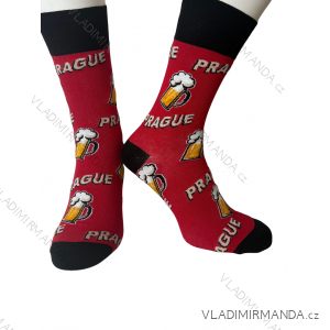 Ponožky veselé pivo praha pánske (41-43, 44-46) POLSKÁ MÓDA DPP22500/DR