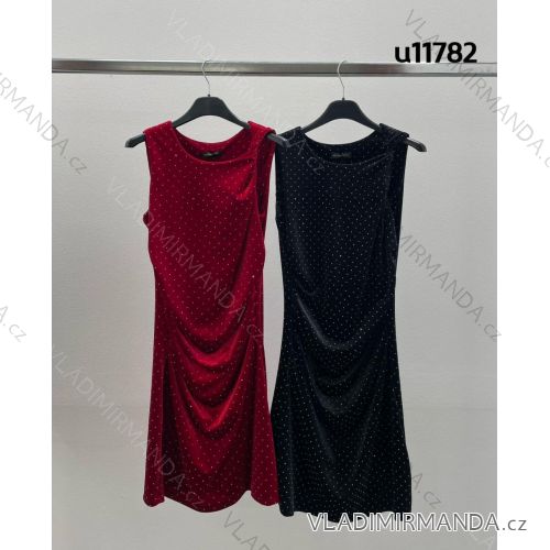 Šaty spoločenské bez rukávu dámske (XS/S/M ONE SIZE) TALIANSKA MÓDA IMM25M11782