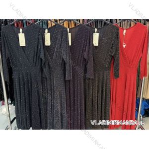 Šaty dlhé spoločenské dlhý rukáv dámske (XS/S/M ONE SIZE) TALIANSKA MÓDA IMM25M6062