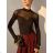 Tričko elegantný dlhý rukáv dámske (XS/S/M ONE SIZE) TALIANSKA MÓDA IMM25M43281