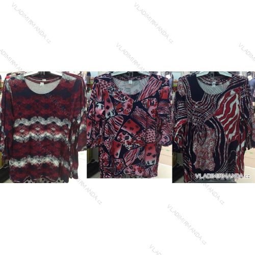 Tričko krátky rukáv dámske nadrozmerné (l-4XL) CLASSIC polski moda PM11745