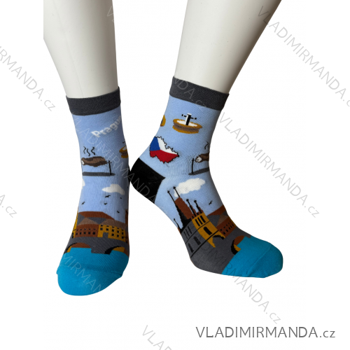Ponožky veselé praha, karlov most unisex (38-40,41-43,44-46) POLSKÁ MÓDA DPP22037
