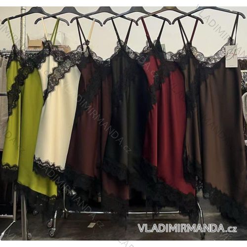 Šaty krajkové na ramienka dámske (XS/S/M ONE SIZE) TALIANSKA MÓDA IMM25M4779